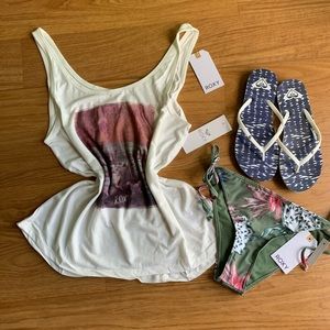 3/$20 Roxy Graphic Tank Top
